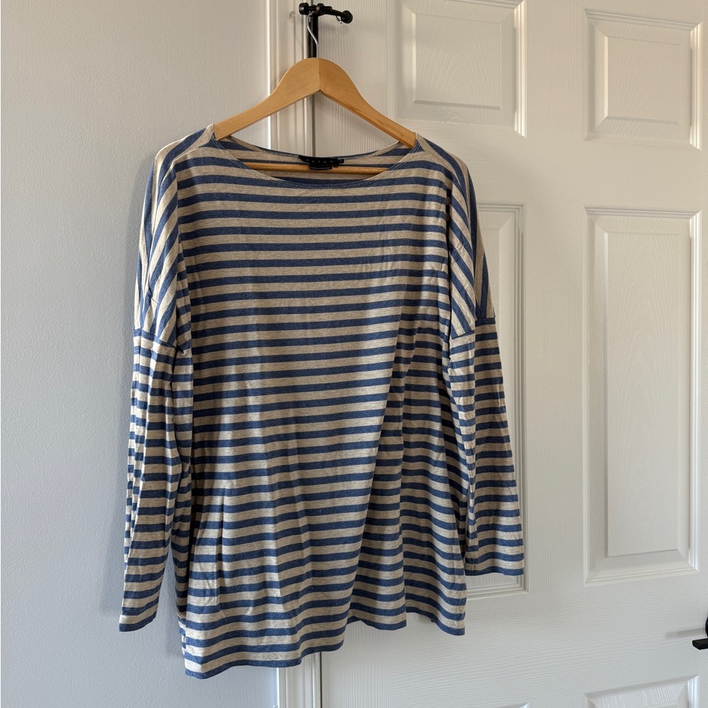 Hatch Maternity: The perfect striped long sleeve tee, Size 3 (Large)